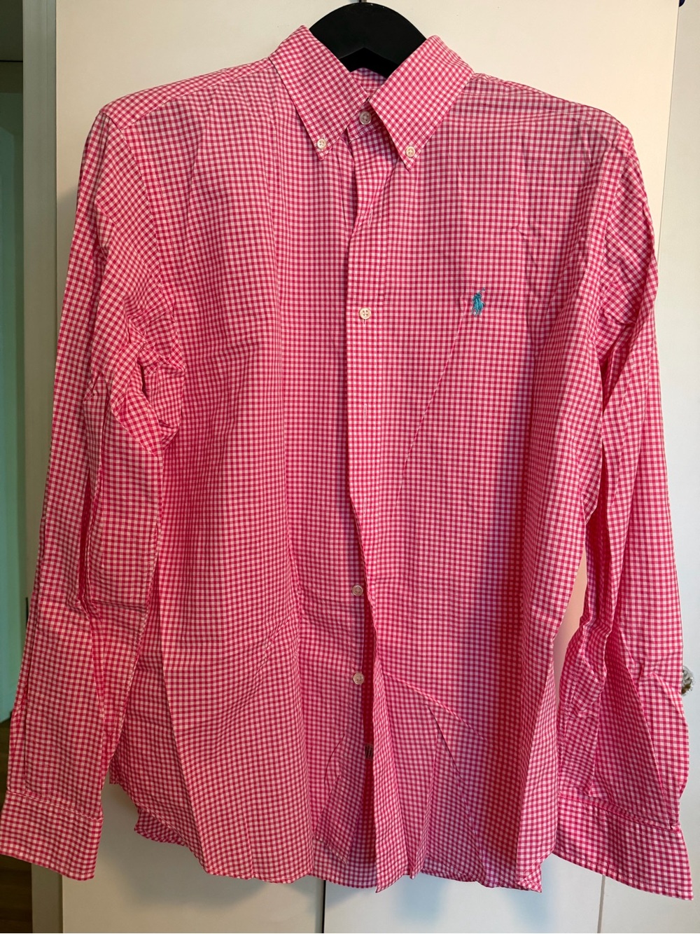 Ralph Lauren Men's Pink Gingham Button-Down Shirt